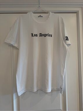 James Perse White 'Los Angeles' Graphic Tee - Men's Crewneck